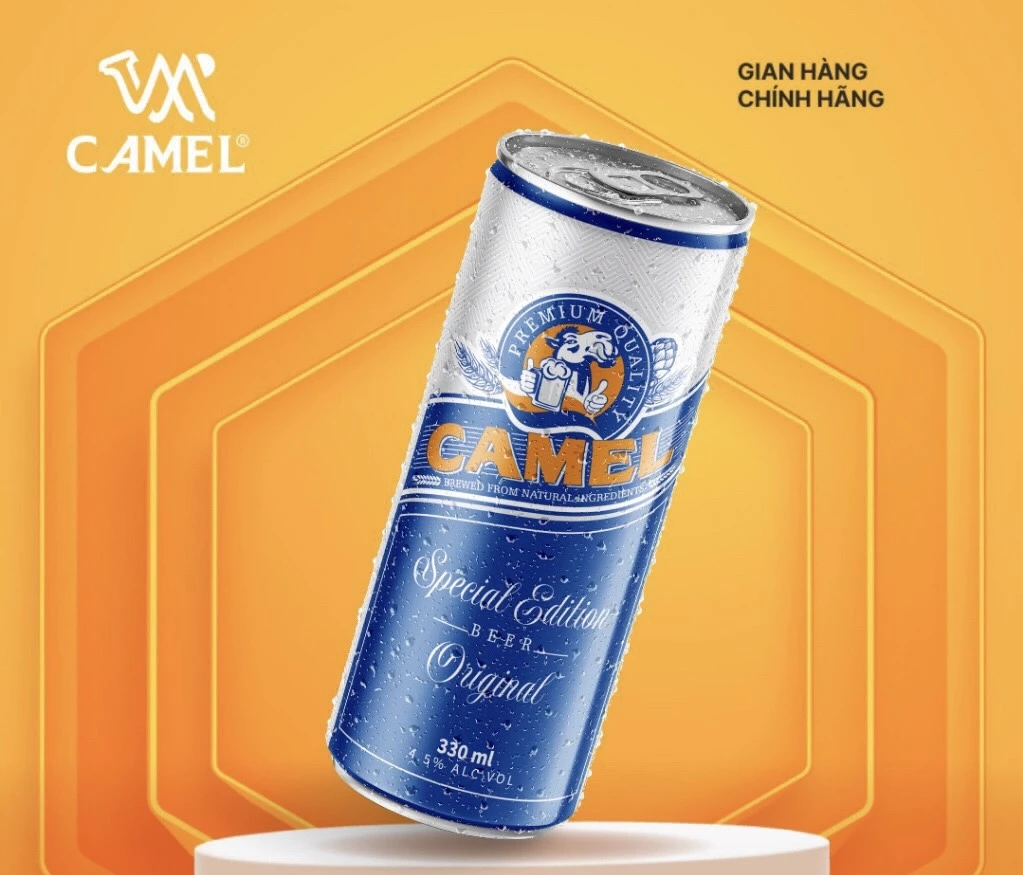 Bia Camel Blue sleek 330ml ( 24 lon/thùng)