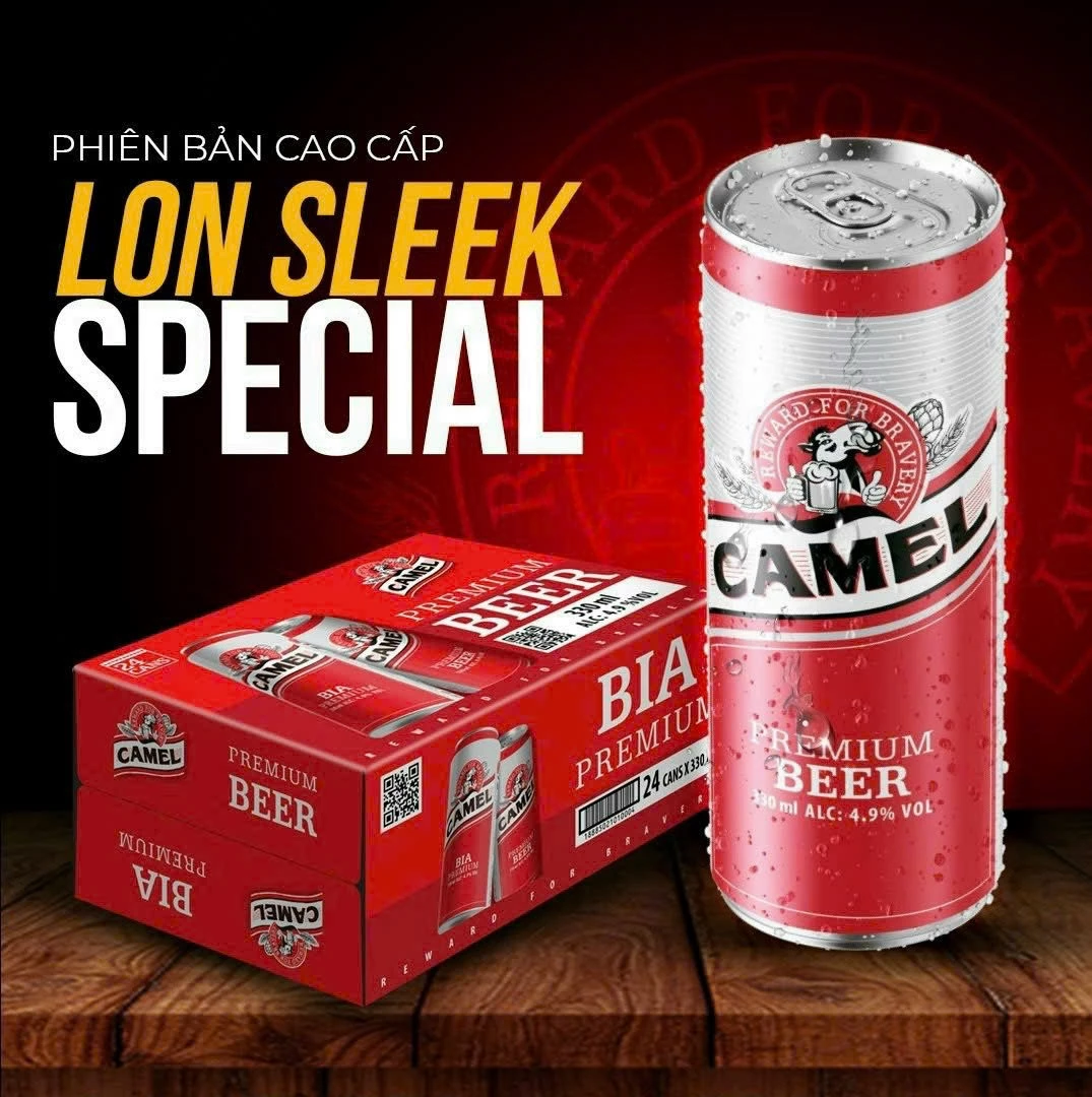Camel đỏ sleek 330ml (24 lon / thùng)