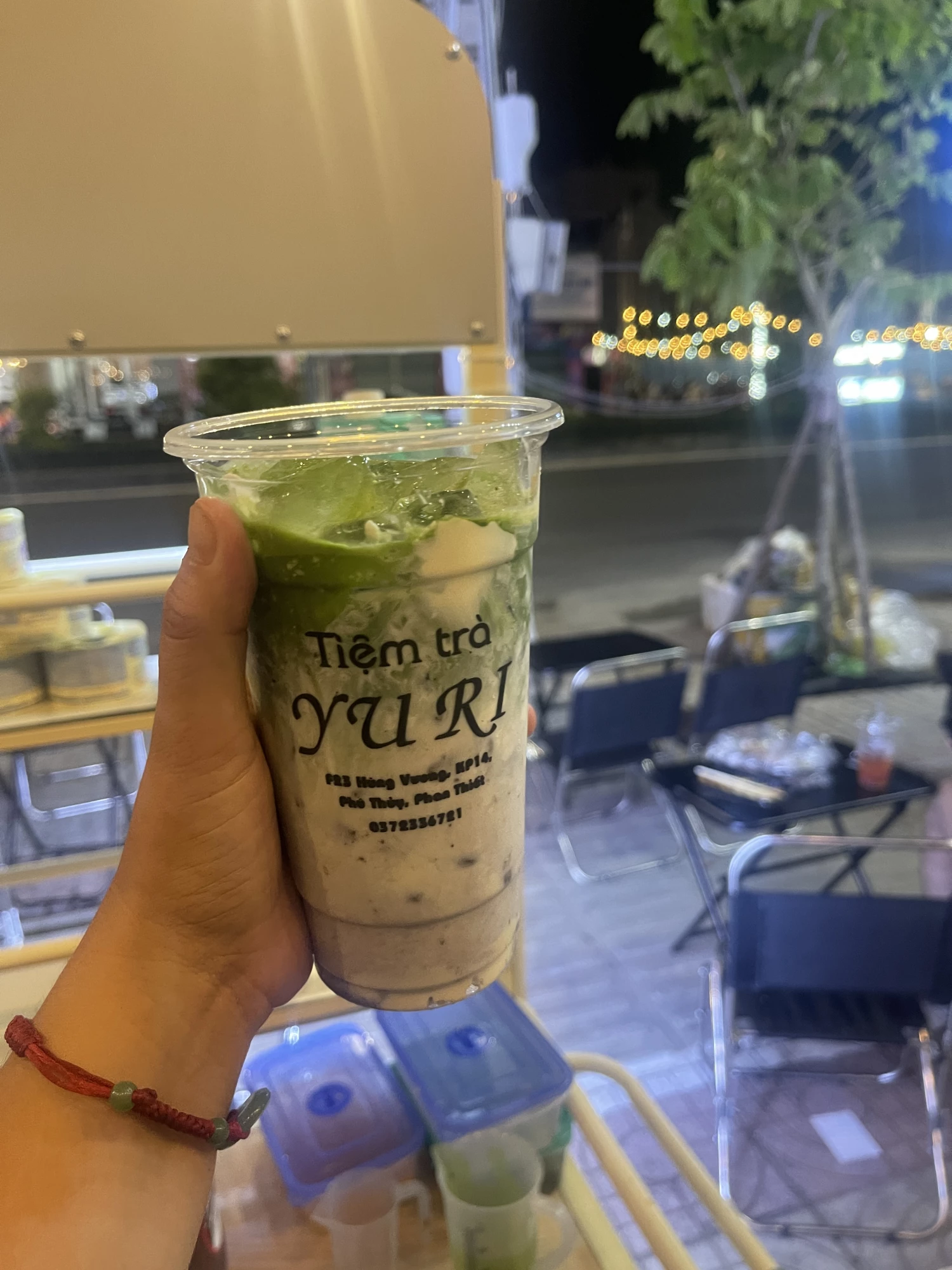 Oreo matcha latte phô mai